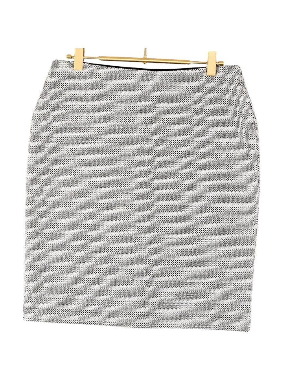 Classic Black & White Striped Pencil Skirt Women's Size XS